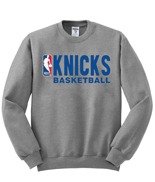 vintage 90's grey champion knicks basketball sweatshirt