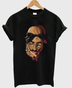 2PAC Painted Design T-Shirt as